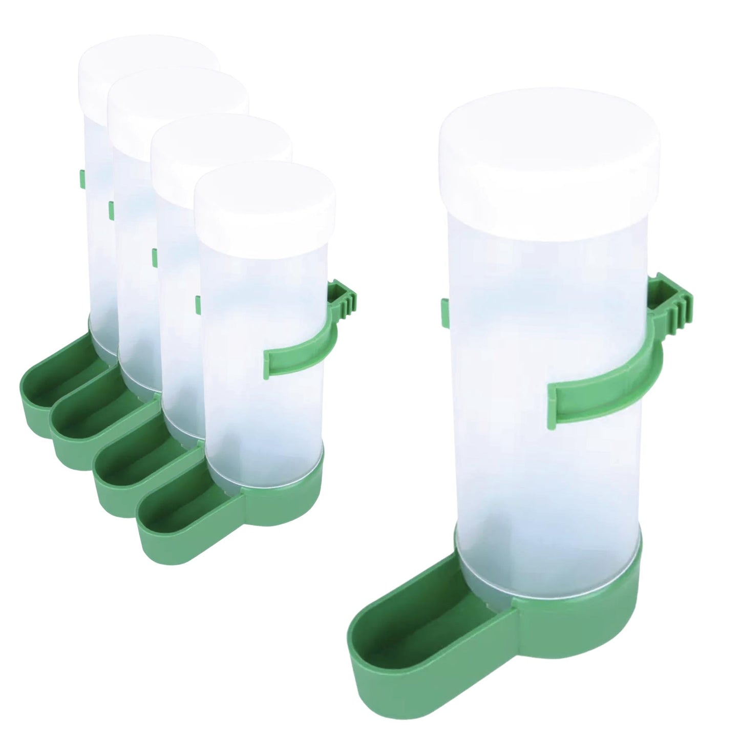 5x Bird Cage Food Dispenser Feeder Automatic Pet Parrot Budgie Cockatiel Aviary-0