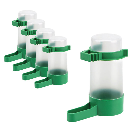 5x Bird Cage Water Dispenser Drinker Automatic Pet Parrot Budgie Cockatiel Aviary-0
