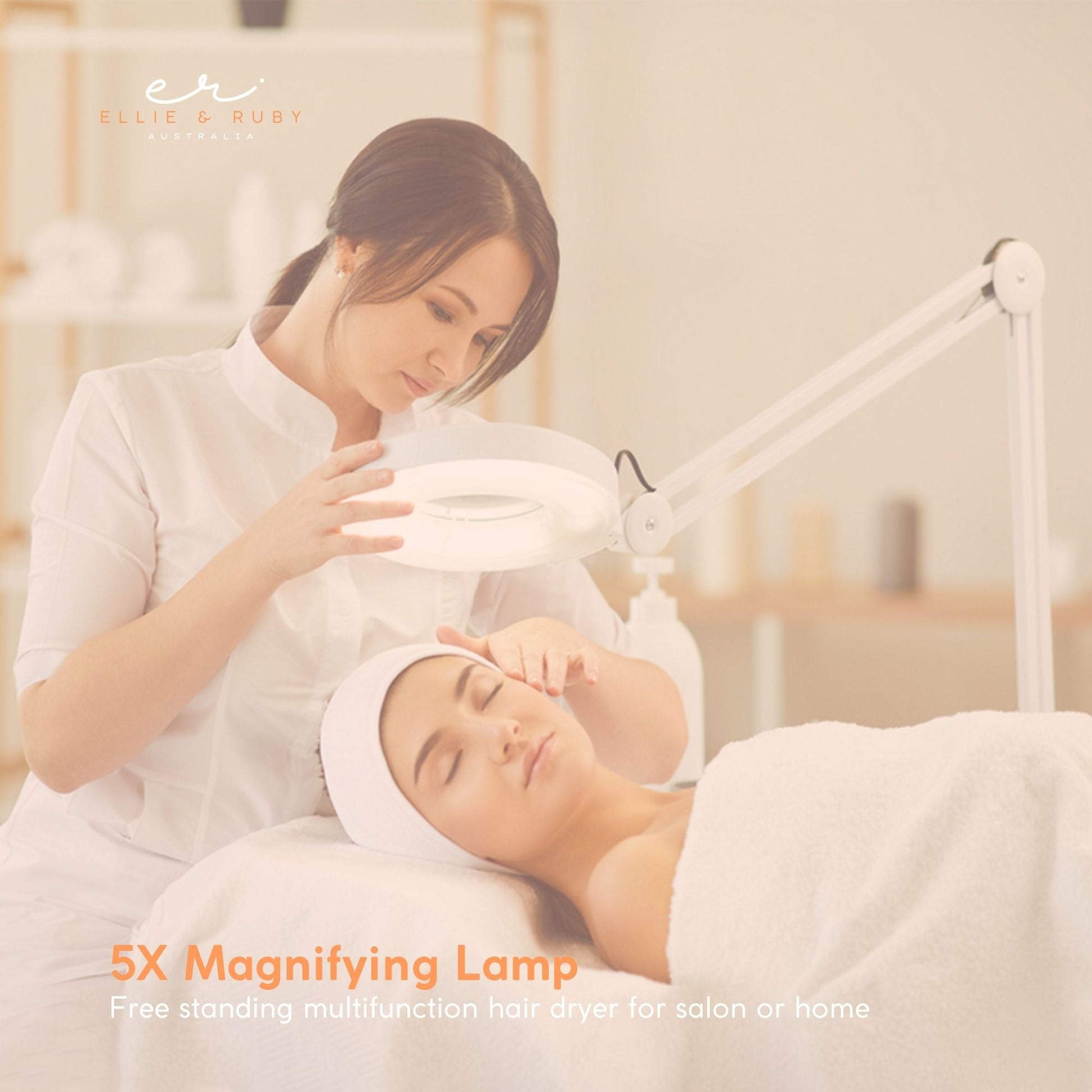 5x Magnifying Lamp Fluorescent Salon Light Glass Beauty Floor Stand Magnifier-1