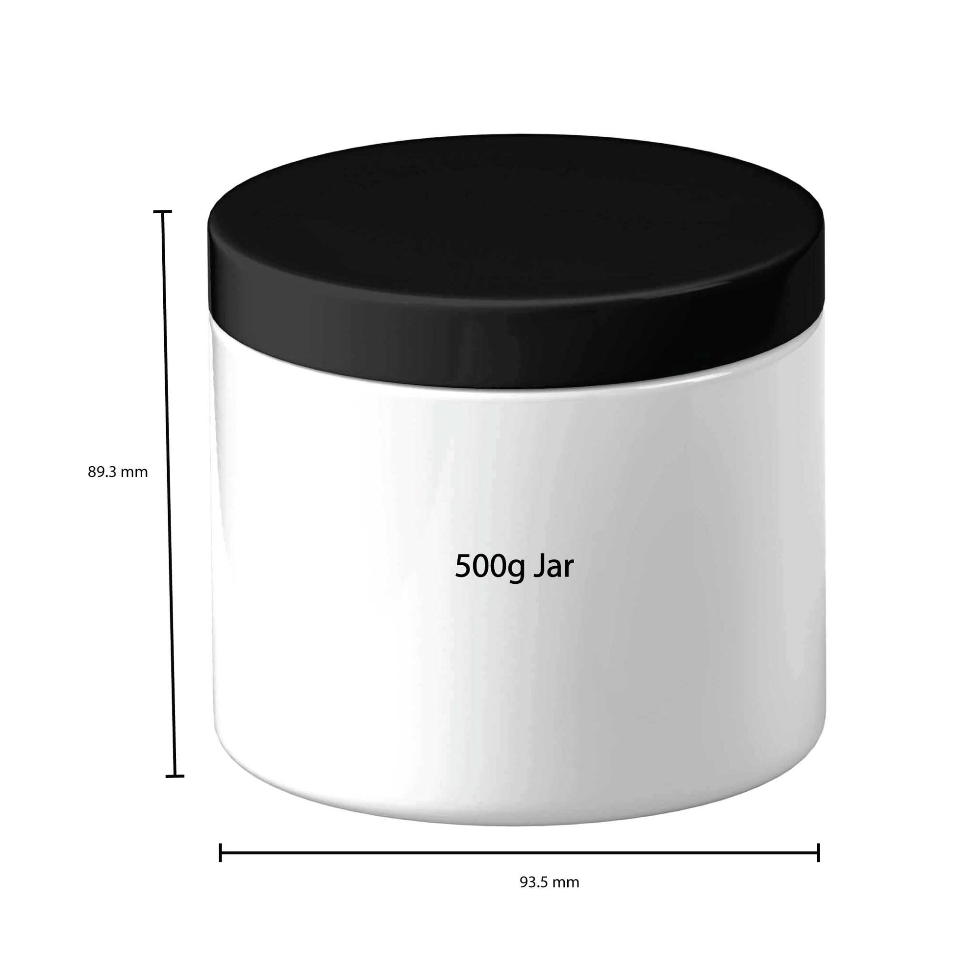 5x Plastic Cosmetic Jar + Lids - 100g 250g Empty White Container-3