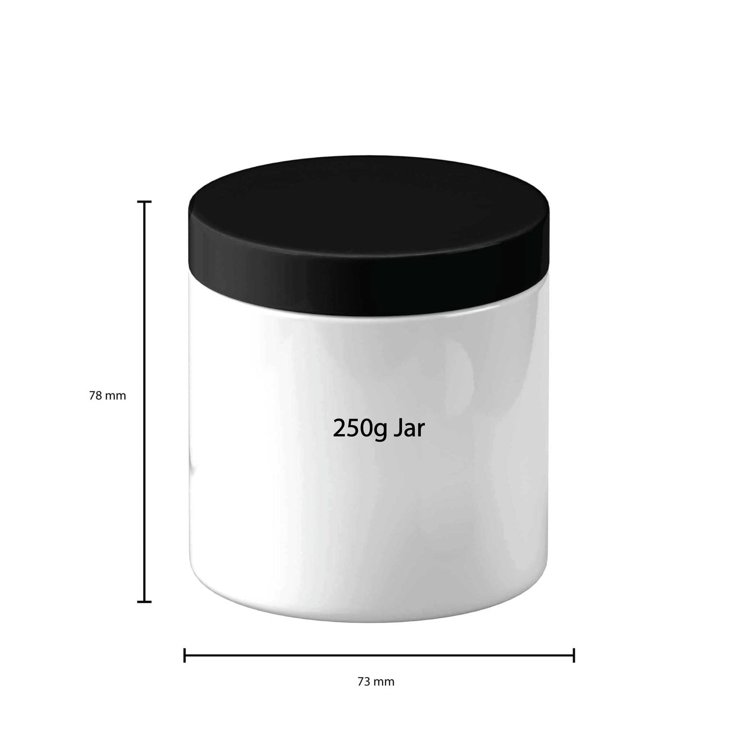 5x Plastic Cosmetic Jar + Lids - 100g 250g Empty White Container-4