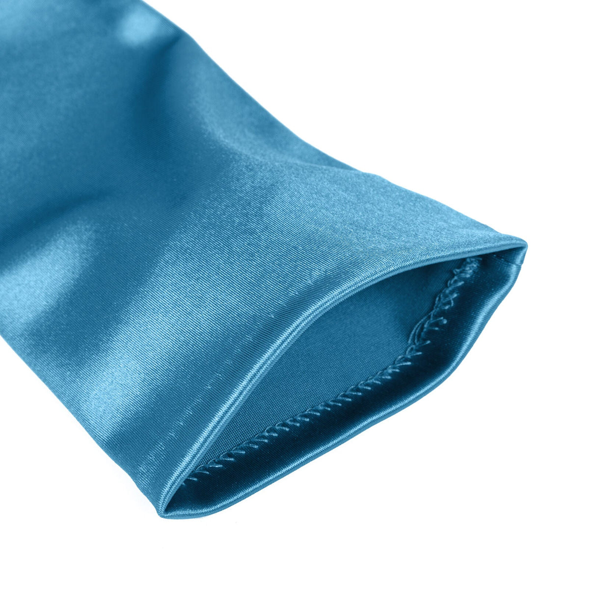 Dents Womens Long Opera Satin Gloves in Teal