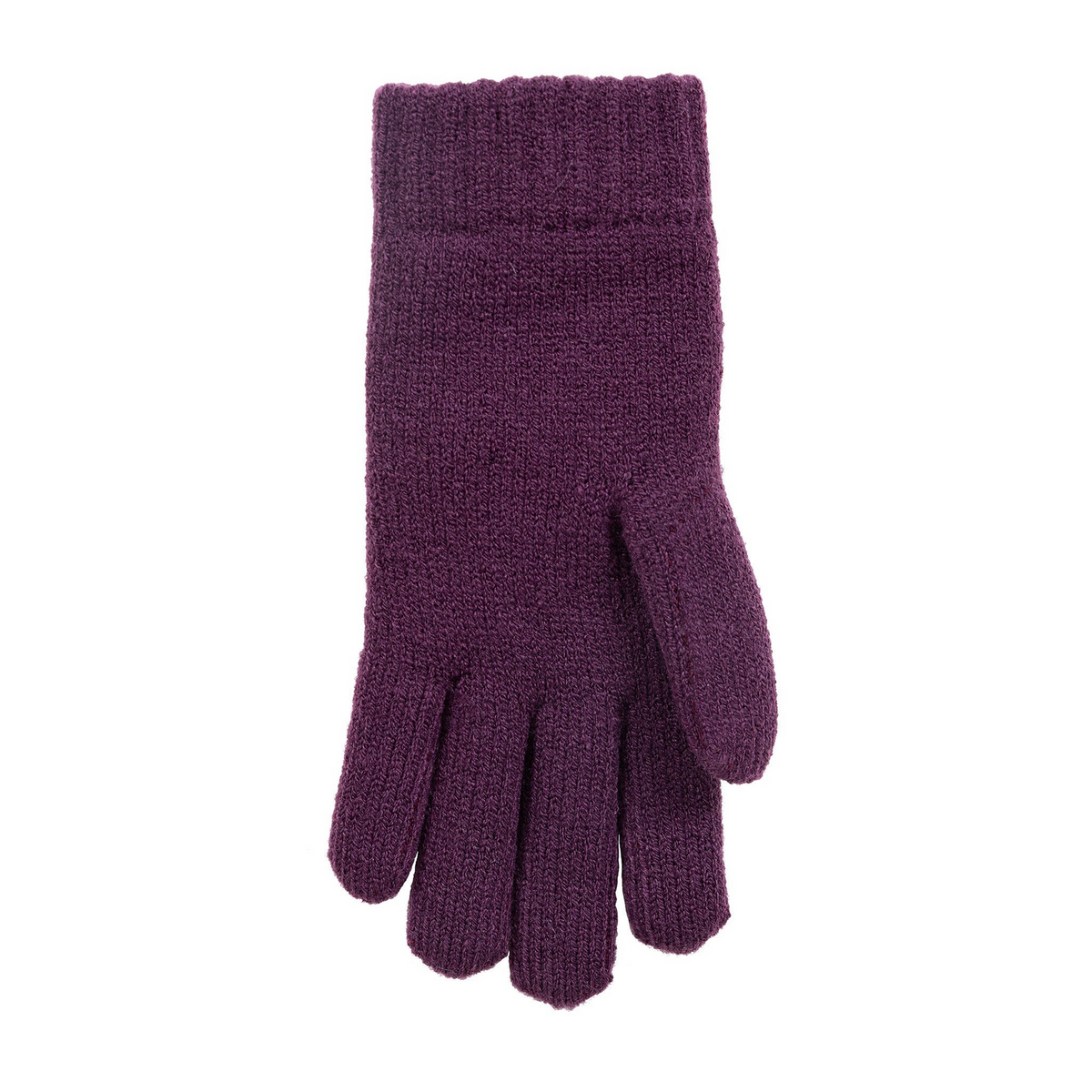 Dents Womens Cable Knit Cosy-Lined Gloves in Amethyst