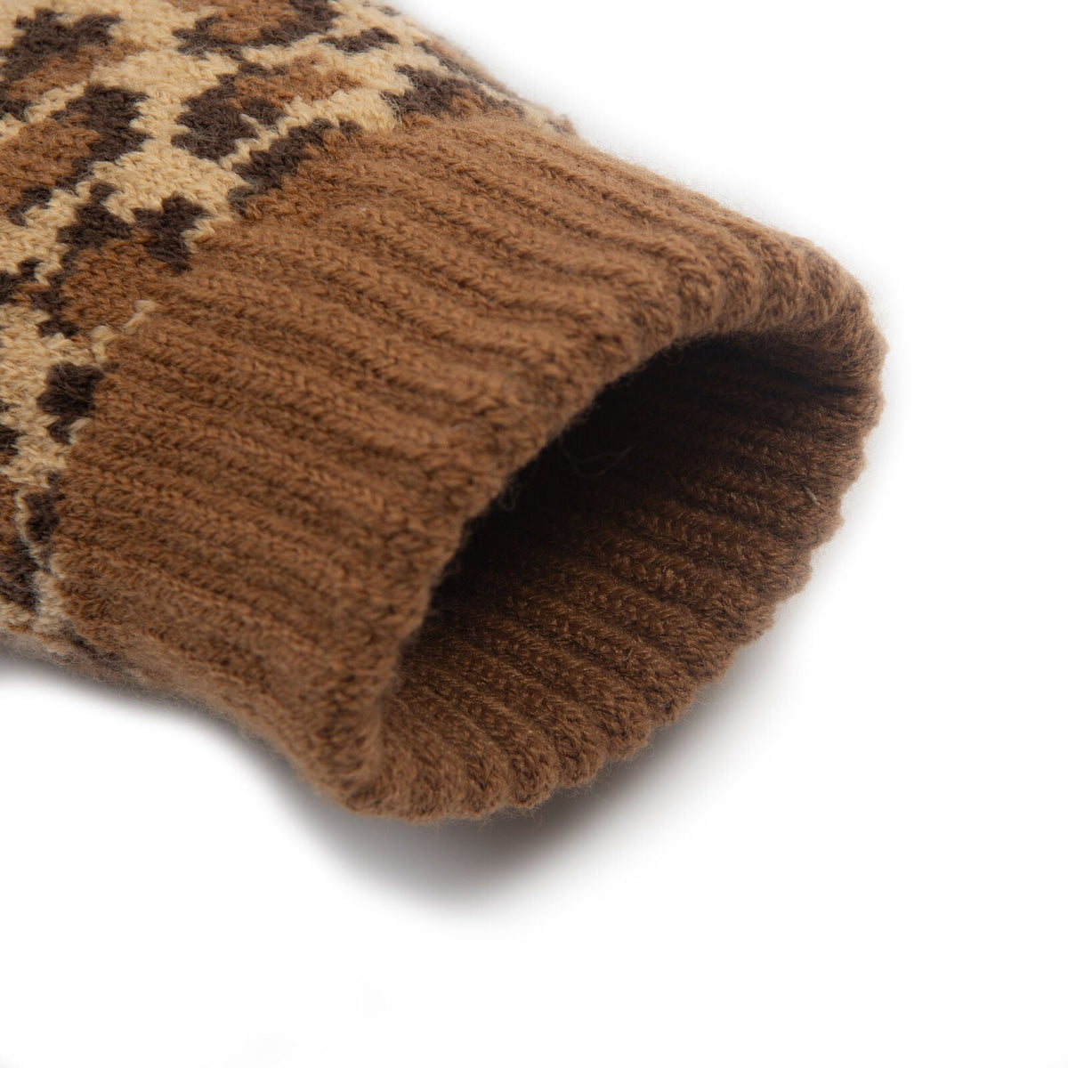 Dents Women’s Jacquard Knitted Gloves with Leopard Print Pattern