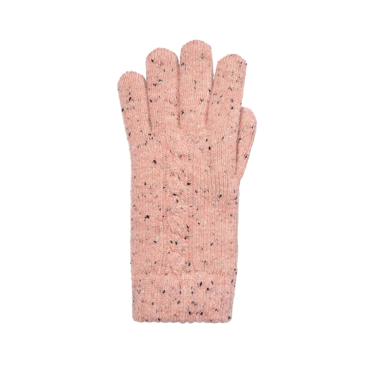Dents Womens Cable Knit Gloves with Marl Yarn
