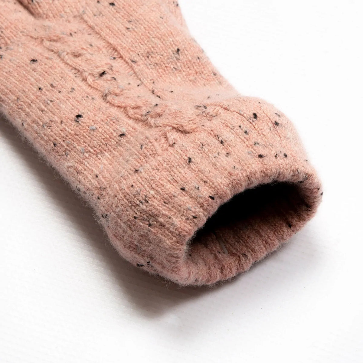 Dents Womens Cable Knit Gloves with Marl Yarn
