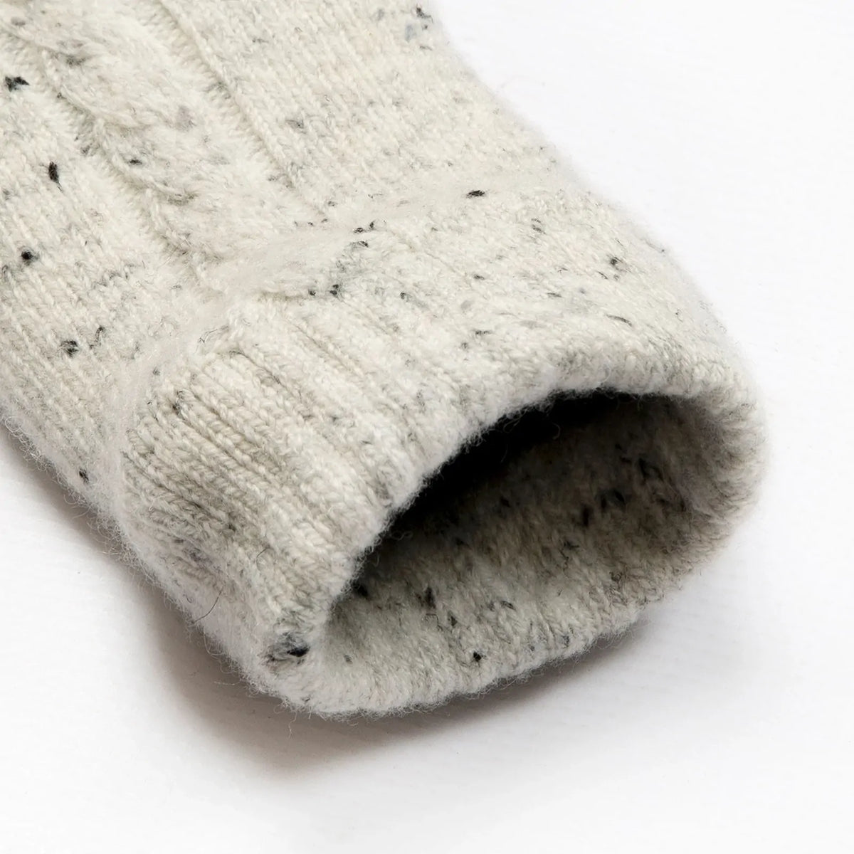 Dents Womens Cable Knit Gloves with Marl Yarn