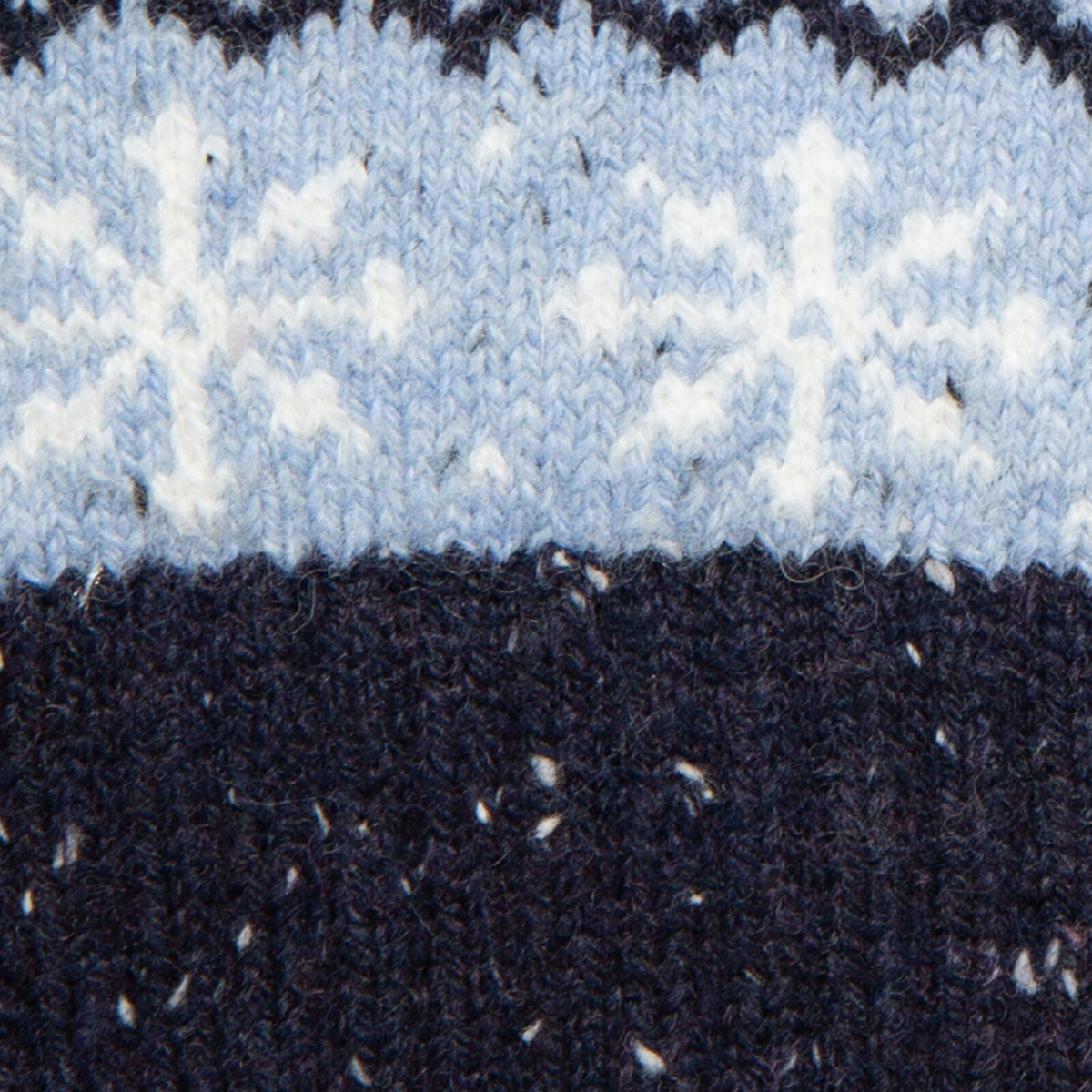 Dents Womens Gloves Jacquard Fair Isle Marle Yarn Knitted in Cornflower