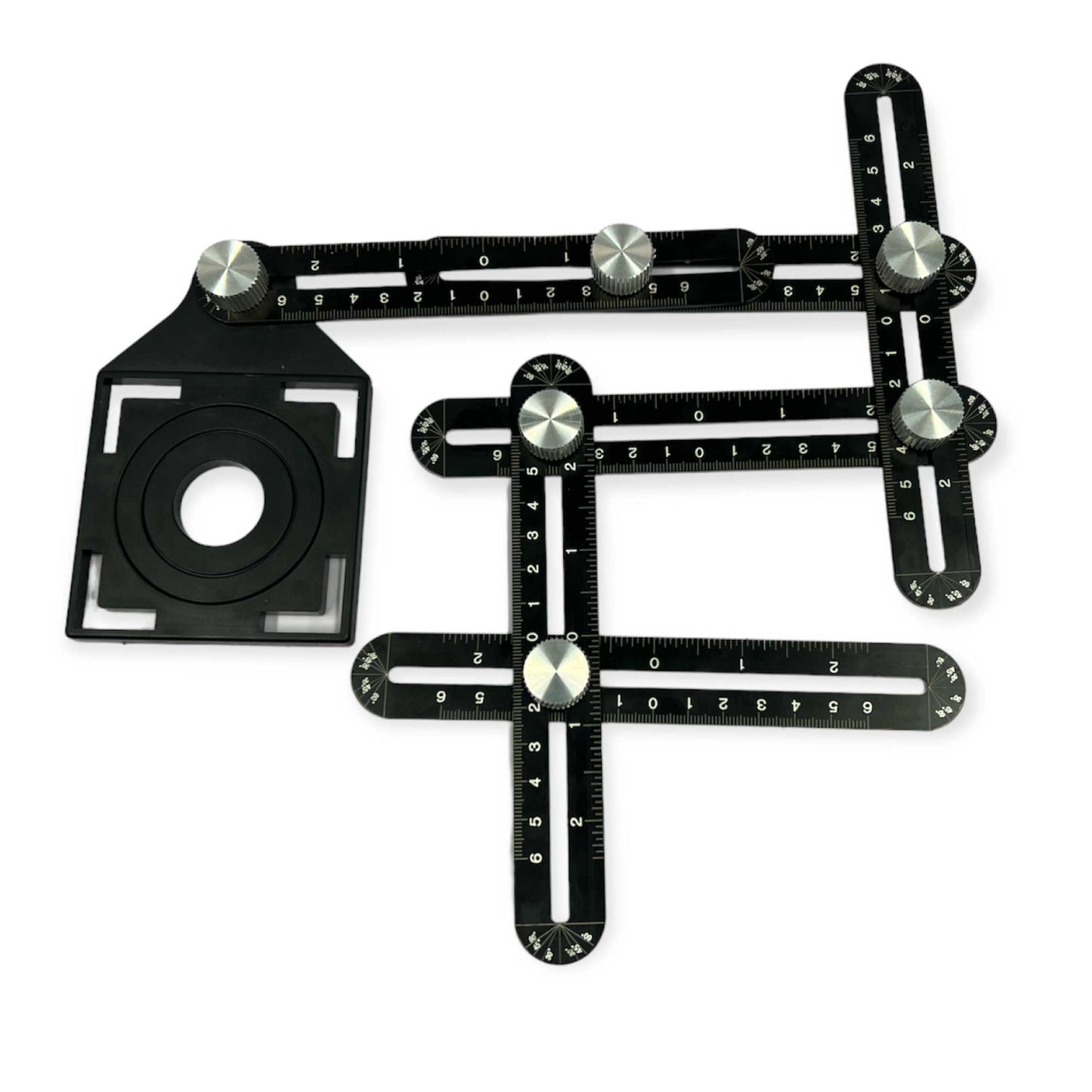 6 Fold Alloy Multiple Angle Ruler - Layout Measuring Template Tool-1