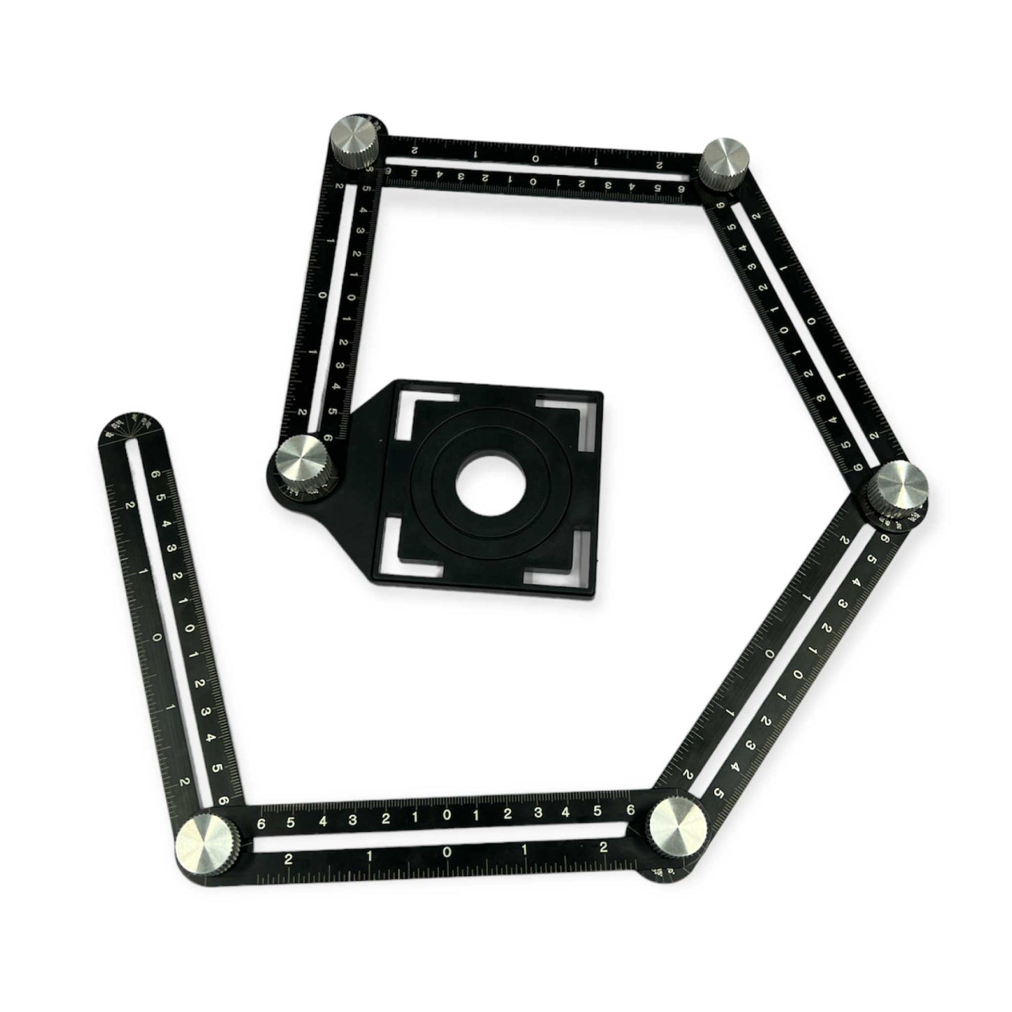 6 Fold Alloy Multiple Angle Ruler - Layout Measuring Template Tool-0