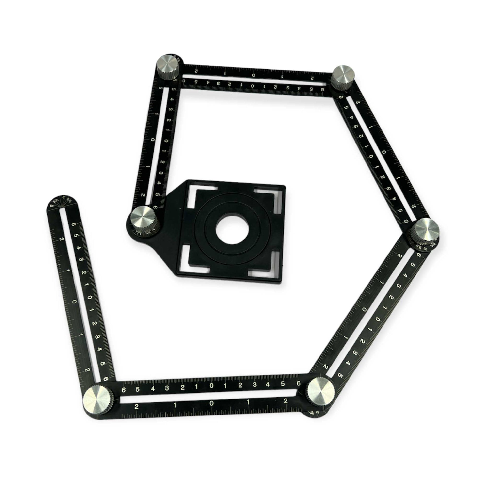 6 Fold Alloy Multiple Angle Ruler - Layout Measuring Template Tool-0