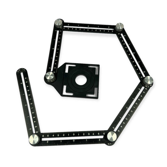 6 Fold Alloy Multiple Angle Ruler - Layout Measuring Template Tool-0
