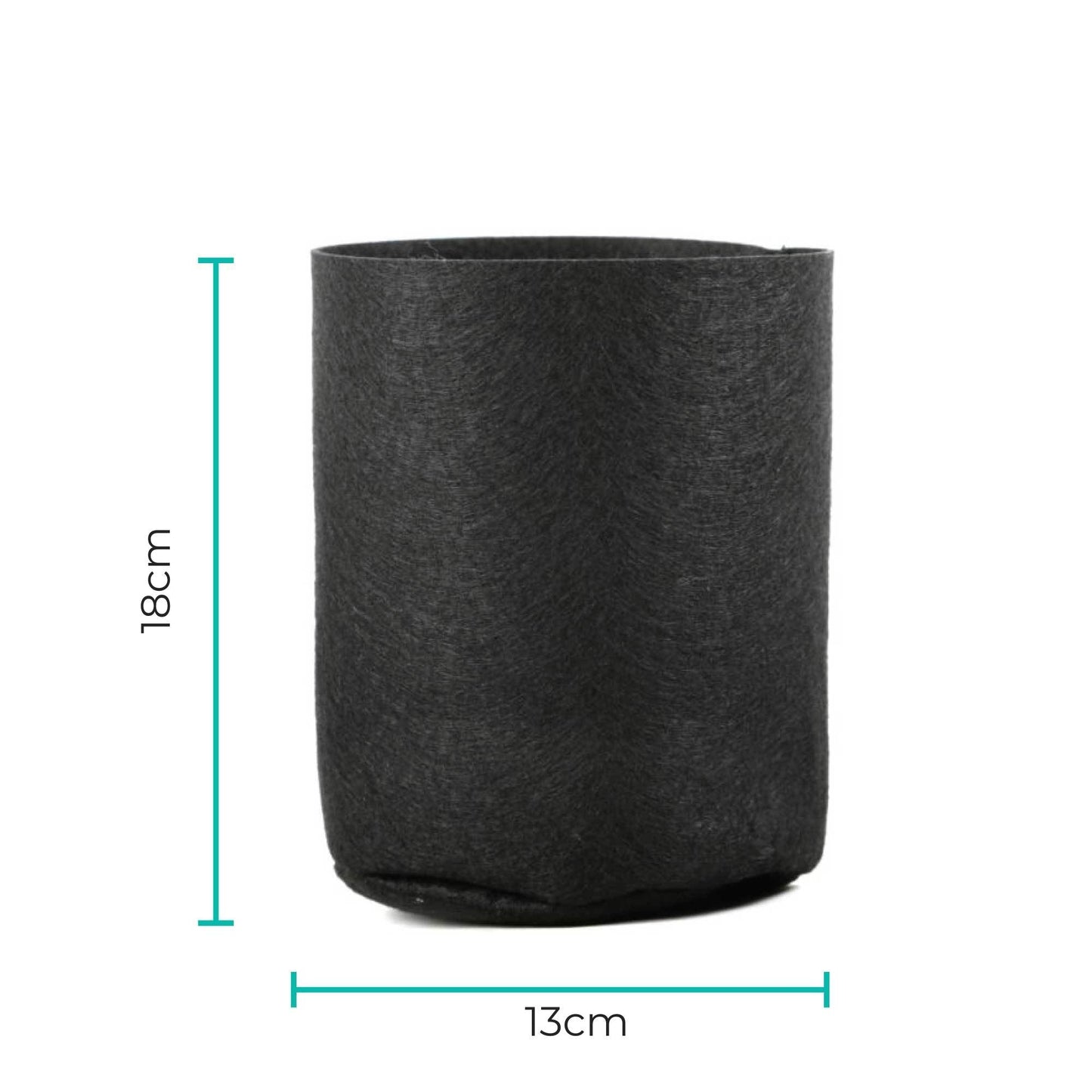 6 Pck 0.6 Gallon Fabric Flower Pots 2.4L Garden Planter Bags Black Felt Root Pouch-1