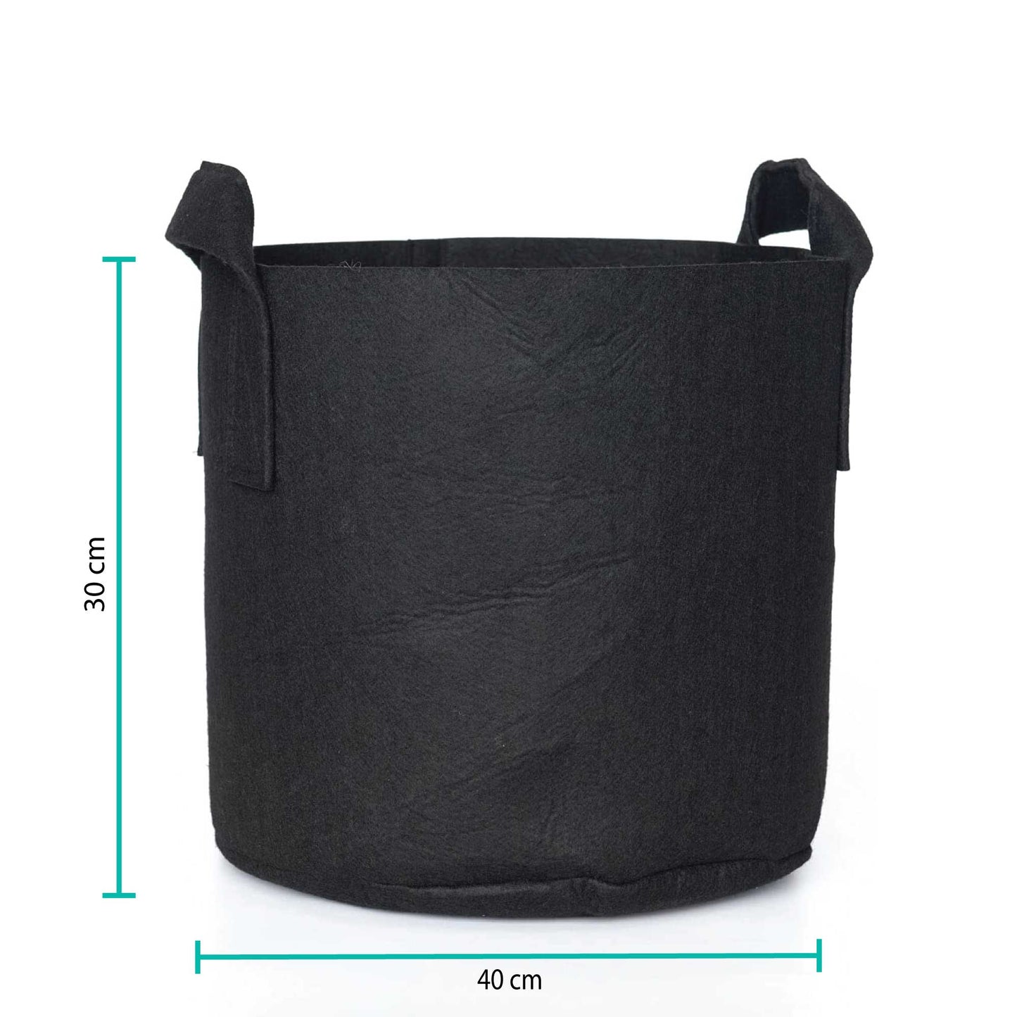 6 Pck 10 Gallon Fabric Flower Pots 38L Garden Planter Bags Black Felt Root Pouch-1