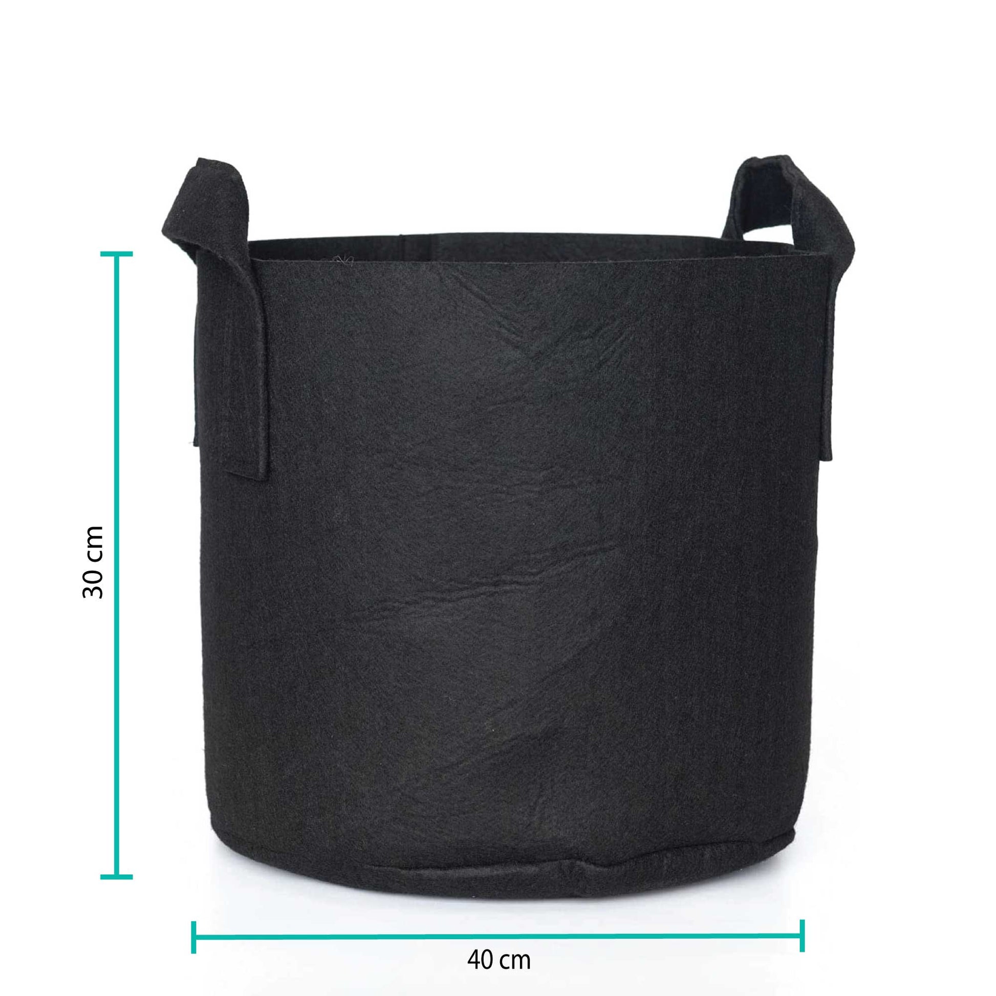 6 Pck 10 Gallon Fabric Flower Pots 38L Garden Planter Bags Black Felt Root Pouch-1
