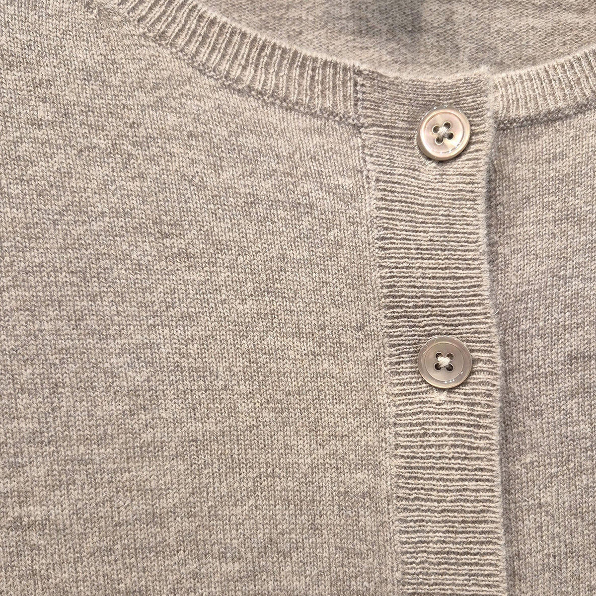 Luxury Cashmere Wool Button Cardigan (Longline) in Natural
