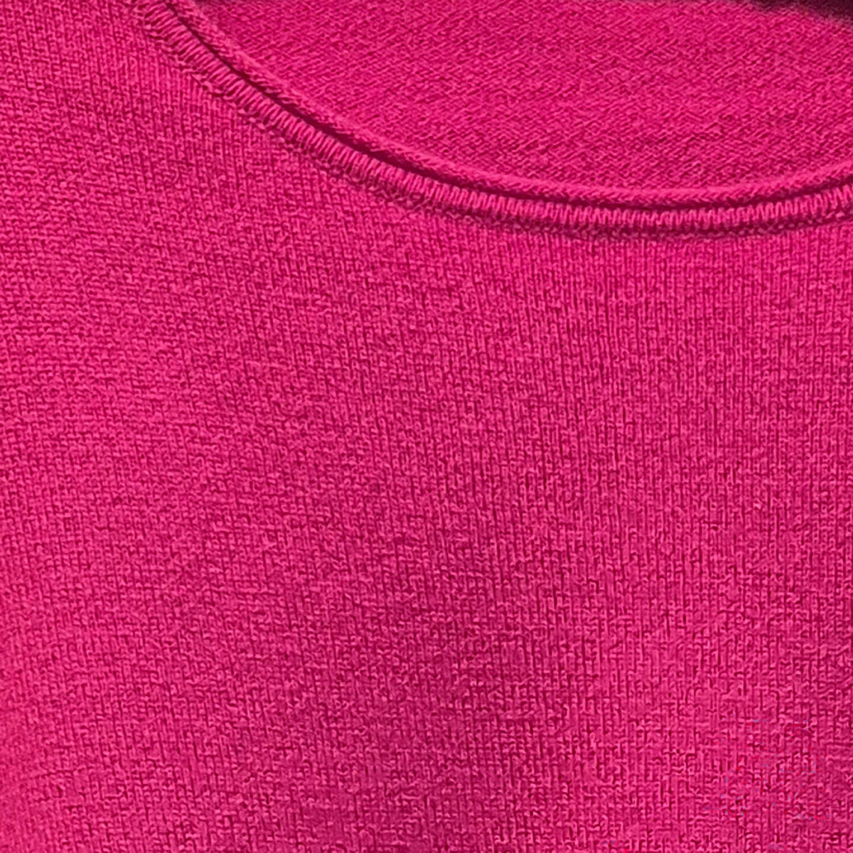 Luxury Cashmere Wool Pullover Jumper (Fine Knit) in Pink
