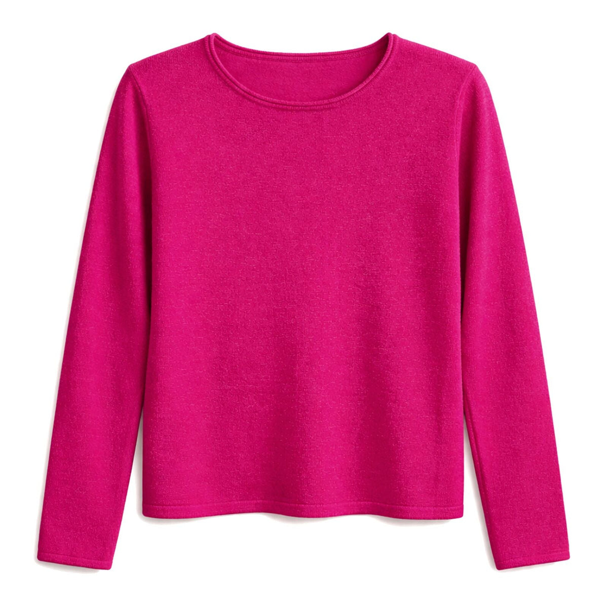 Luxury Cashmere Wool Pullover Jumper (Fine Knit) in Pink