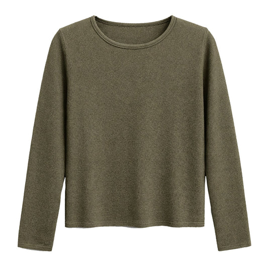 Luxury Cashmere Wool Pullover Jumper (Fine Knit) in Green