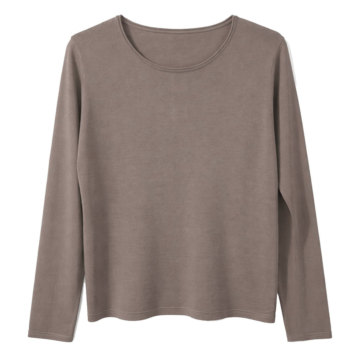 Luxury Cashmere Wool Pullover Jumper (Fine Knit) in Taupe