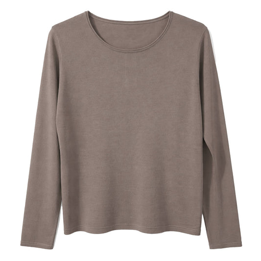 Luxury Cashmere Wool Pullover Jumper (Fine Knit) in Taupe