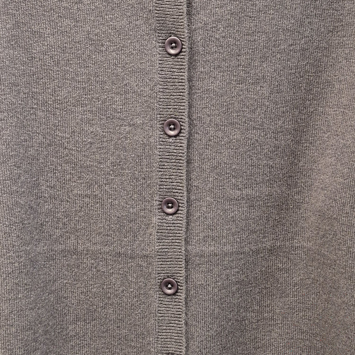 Luxury Cashmere Wool Fine Knit Button Cardigan (Regular Length) in Taupe