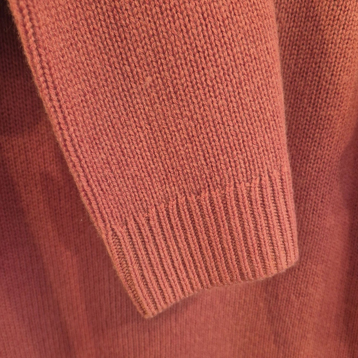 Luxury Cashmere Wool Funnel Neck Heavy Gauge Pullover Jumper (Chunky Knit) in Orange