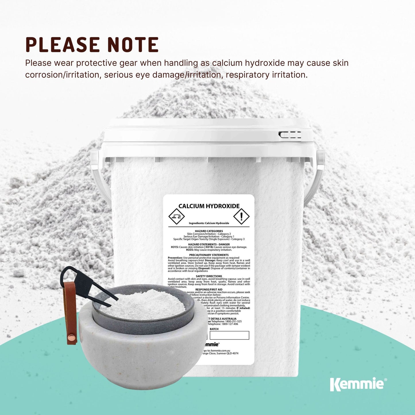600g Food Grade Calcium Hydroxide Powder Tub FCC Hydrated Slaked Pickling Lime-3