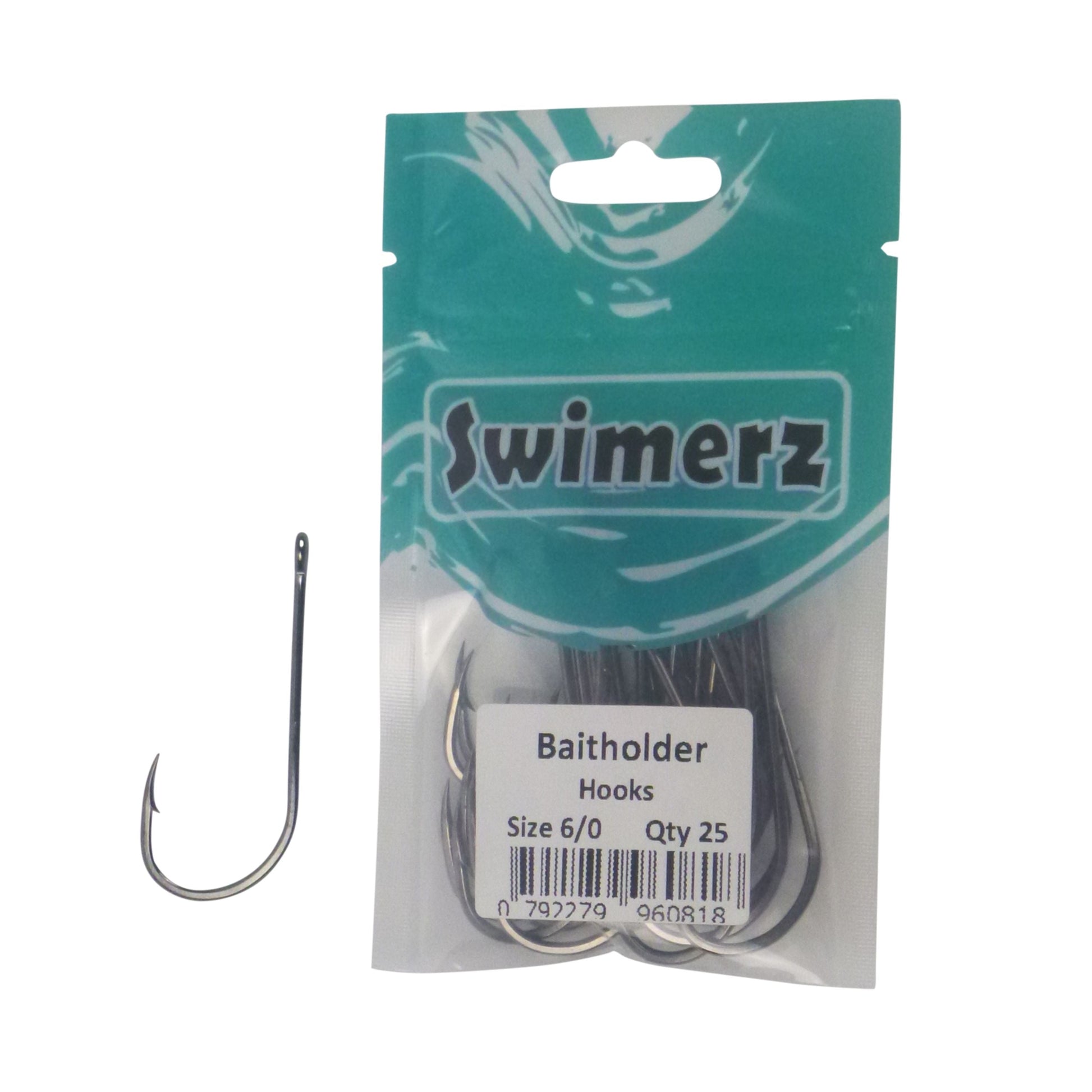 Swimerz 6/0 Baitholder Hook, Qty 25-1