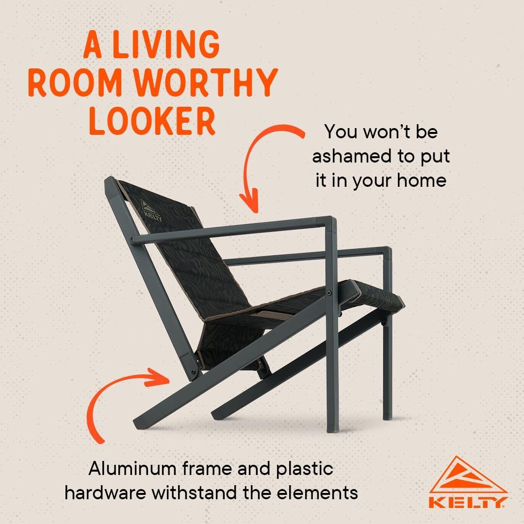 Kelty Rad-Arondack Portable Folding Camp Chair with Carry Bag