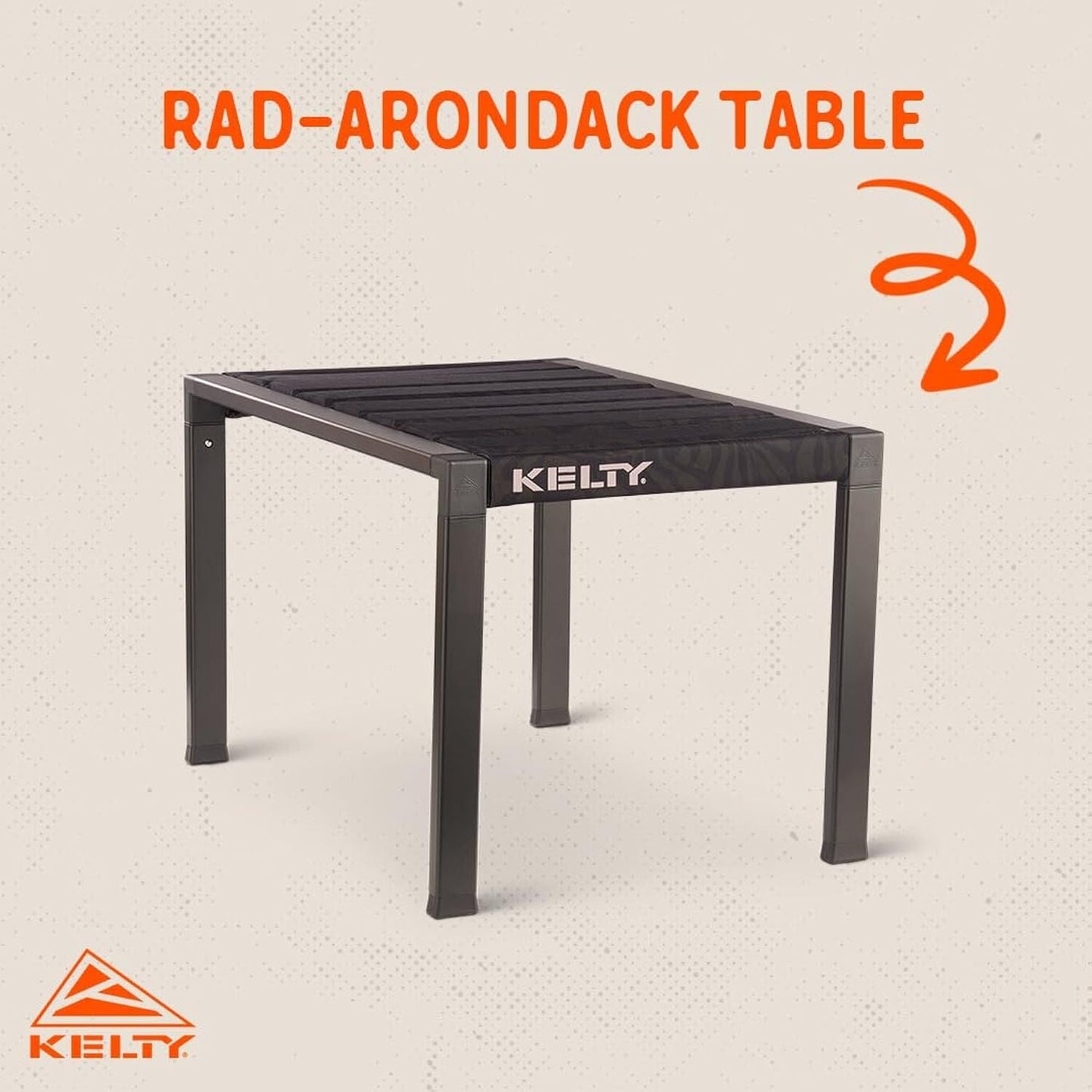 Kelty Rad-Arondack Portable Folding Camp Side Table in Black Fern