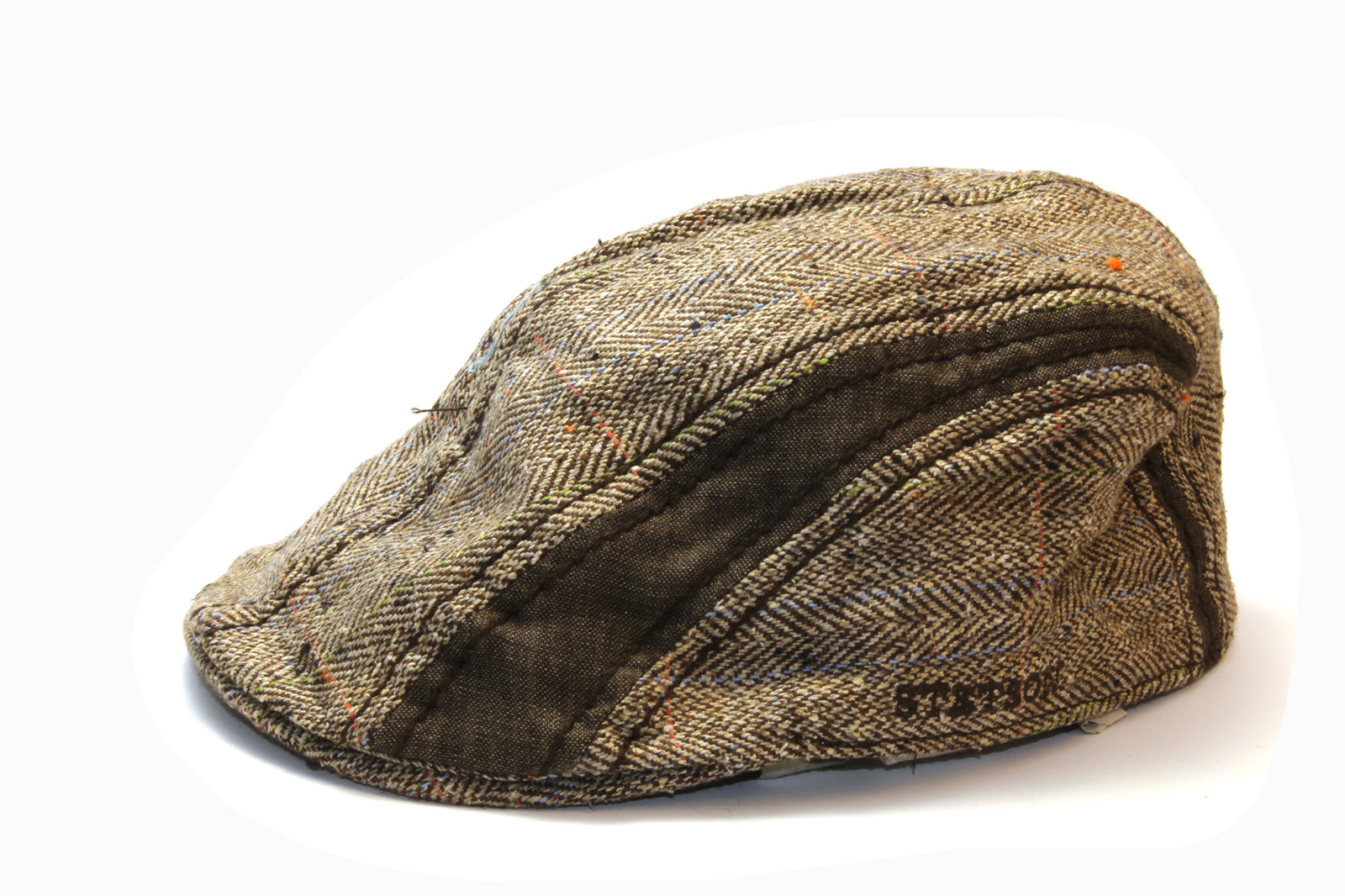 Stetson Mens Manatee Hat Flat Cap Ivy Golf Herringbone Wool Silk Linen-6