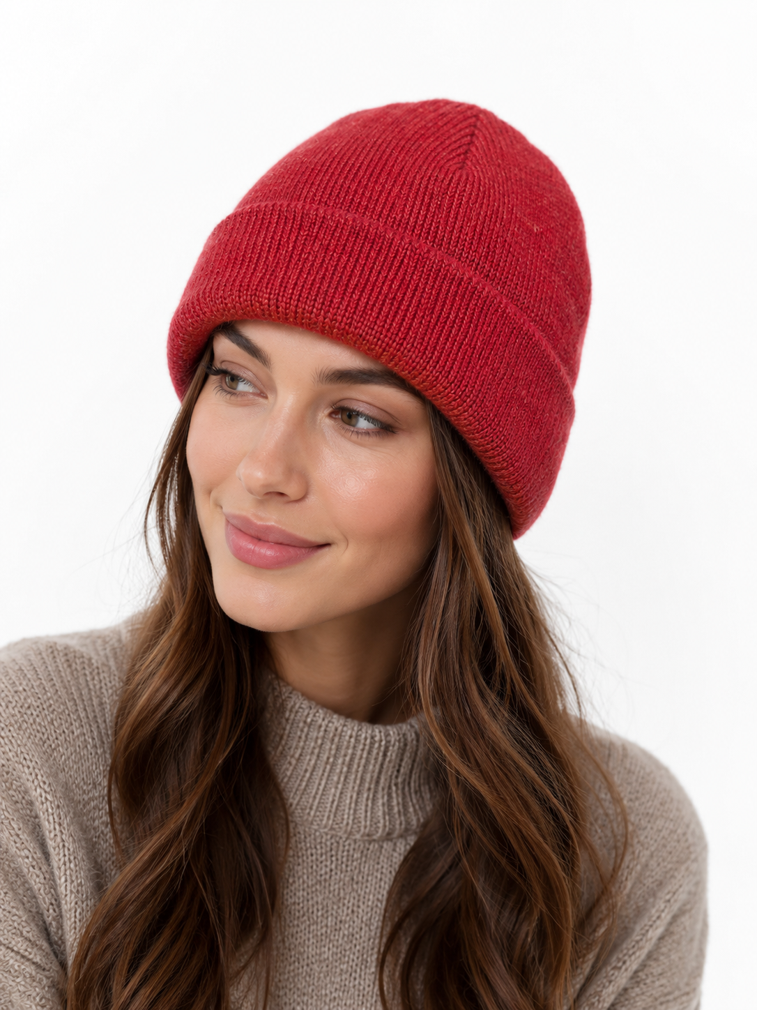 Emmy Ladies Shetland Ragg Wool Beanie with 3M Thinsulate Lining Warm Winter Hat in Wine