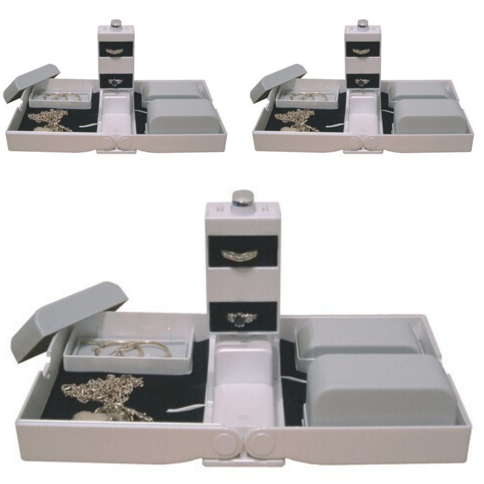 3x Earring Necklace Jewellery Case Organizer Display Jewelery Holder Storage Rack-1