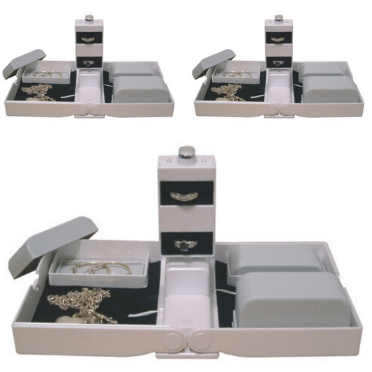 3x Earring Necklace Jewellery Case Organizer Display Jewelery Holder Storage Rack-0