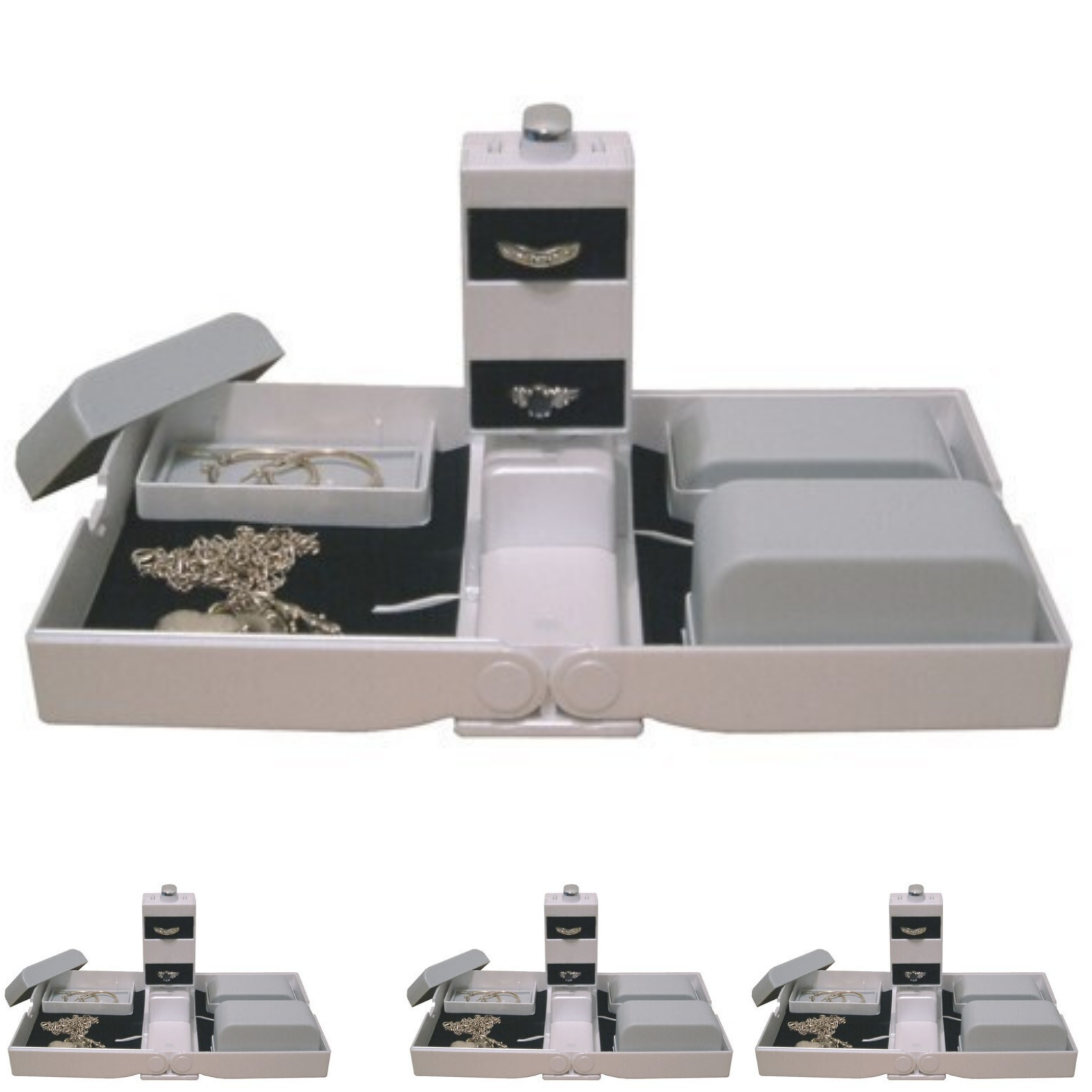 4x Earring Necklace Jewellery Case Organizer Display Jewelery Holder Storage Rack-1