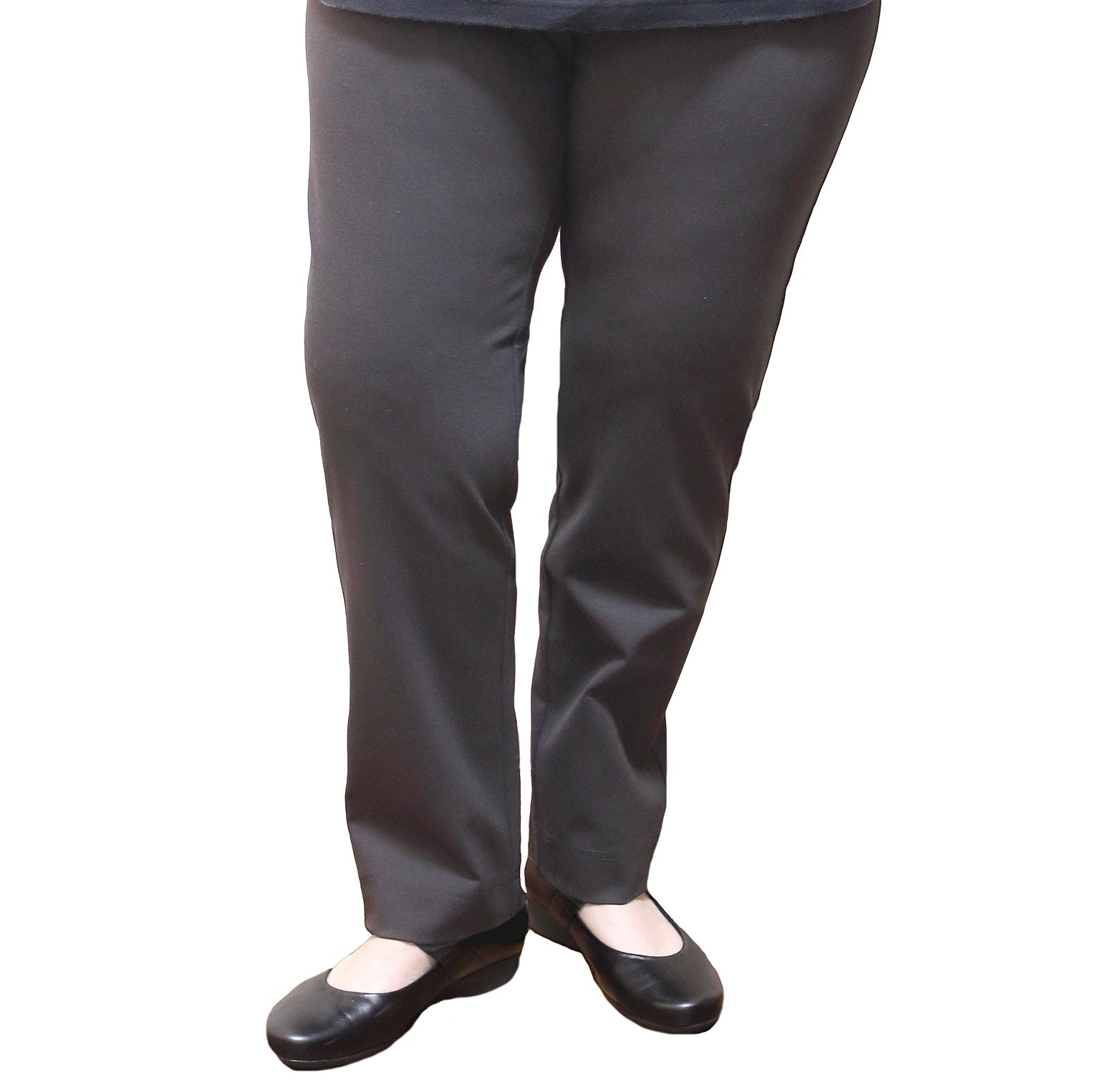 Womens Straight Leg Bengaline Pull On Stretch Work Pants Ladies Bottoms Ponte-12