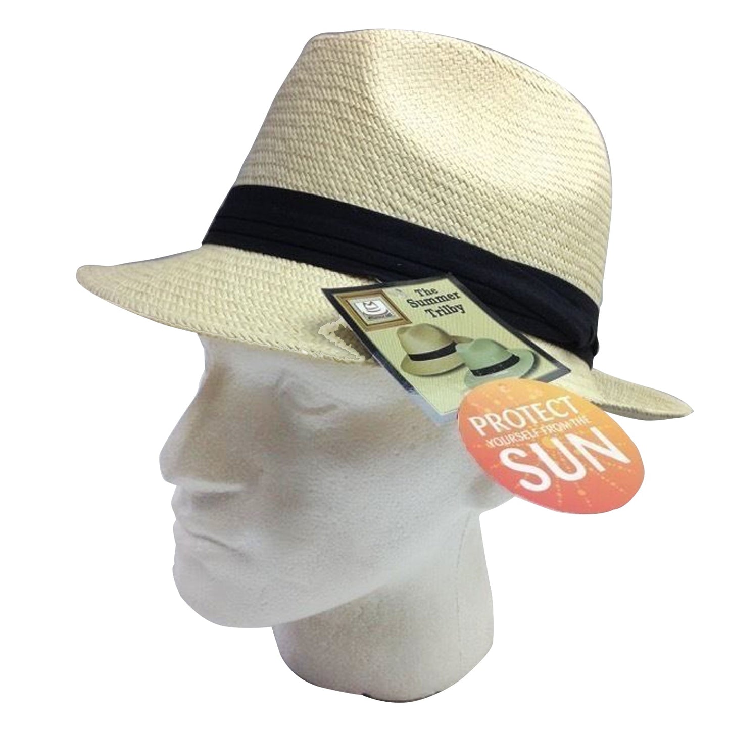 MELBOURNE HATS Trilby Ecuadorian Palm Straw Hat Handwoven Summer Panama Fedora-10