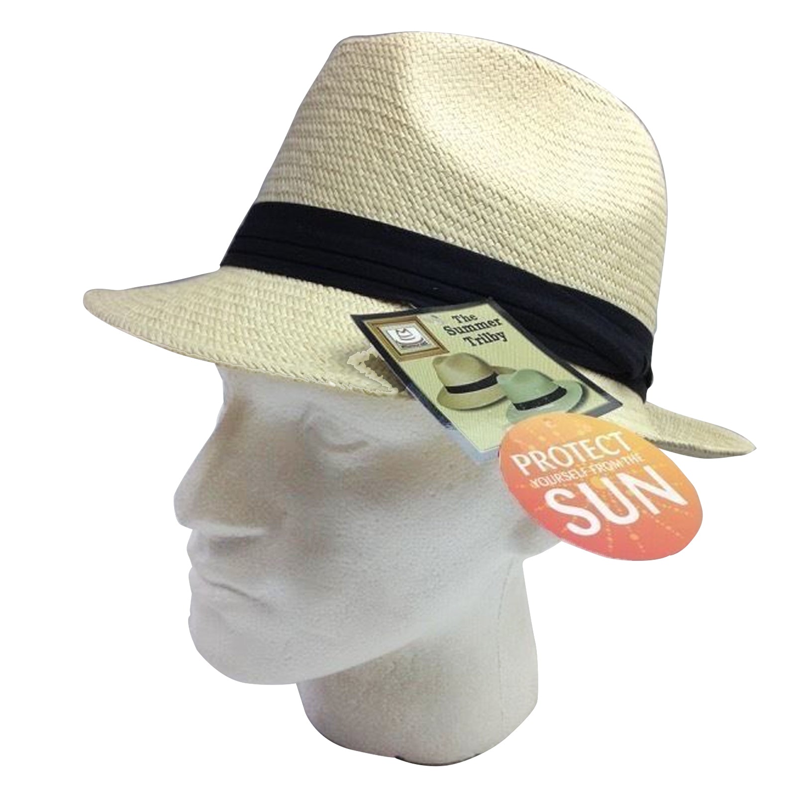 MELBOURNE HATS Trilby Ecuadorian Palm Straw Hat Handwoven Summer Panama Fedora-10
