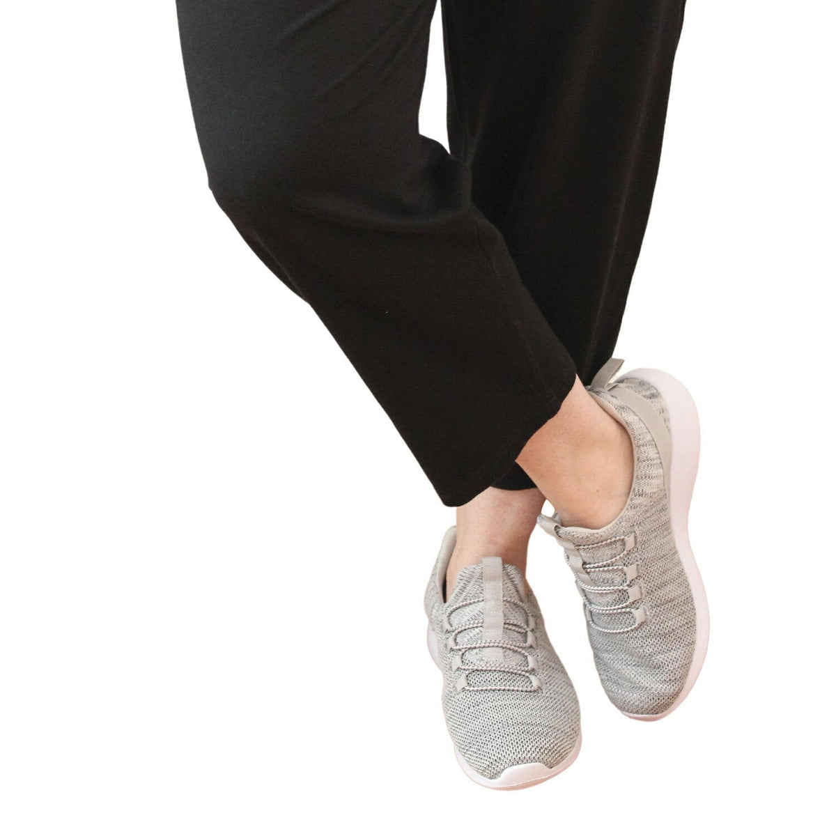 Idyl Womens Relaxed Fit Crop 100% Cotton Leggings Pants Trousers - Black