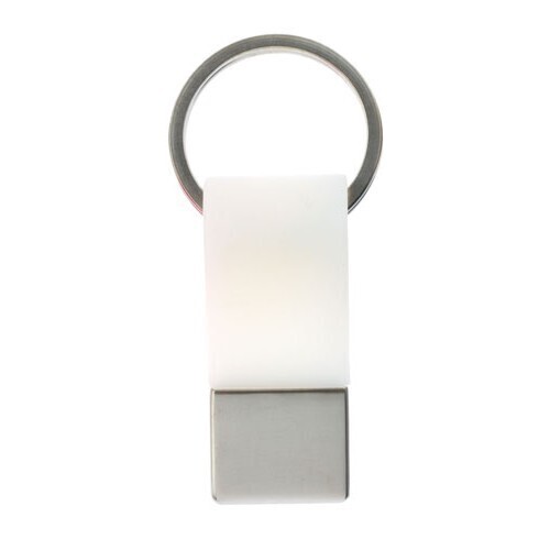 Coda Key Tag Keyring Key Ring School Bag Badge Luggage ID Travel Keychain - White-0