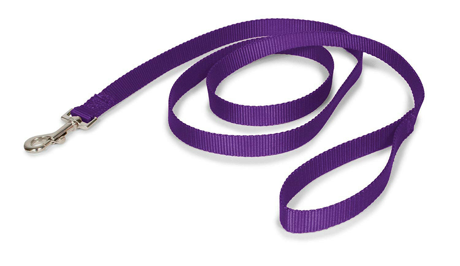 Plain Nylon Dog Leash Lead Training Obedience Recall Walk - Assorted Colours-2