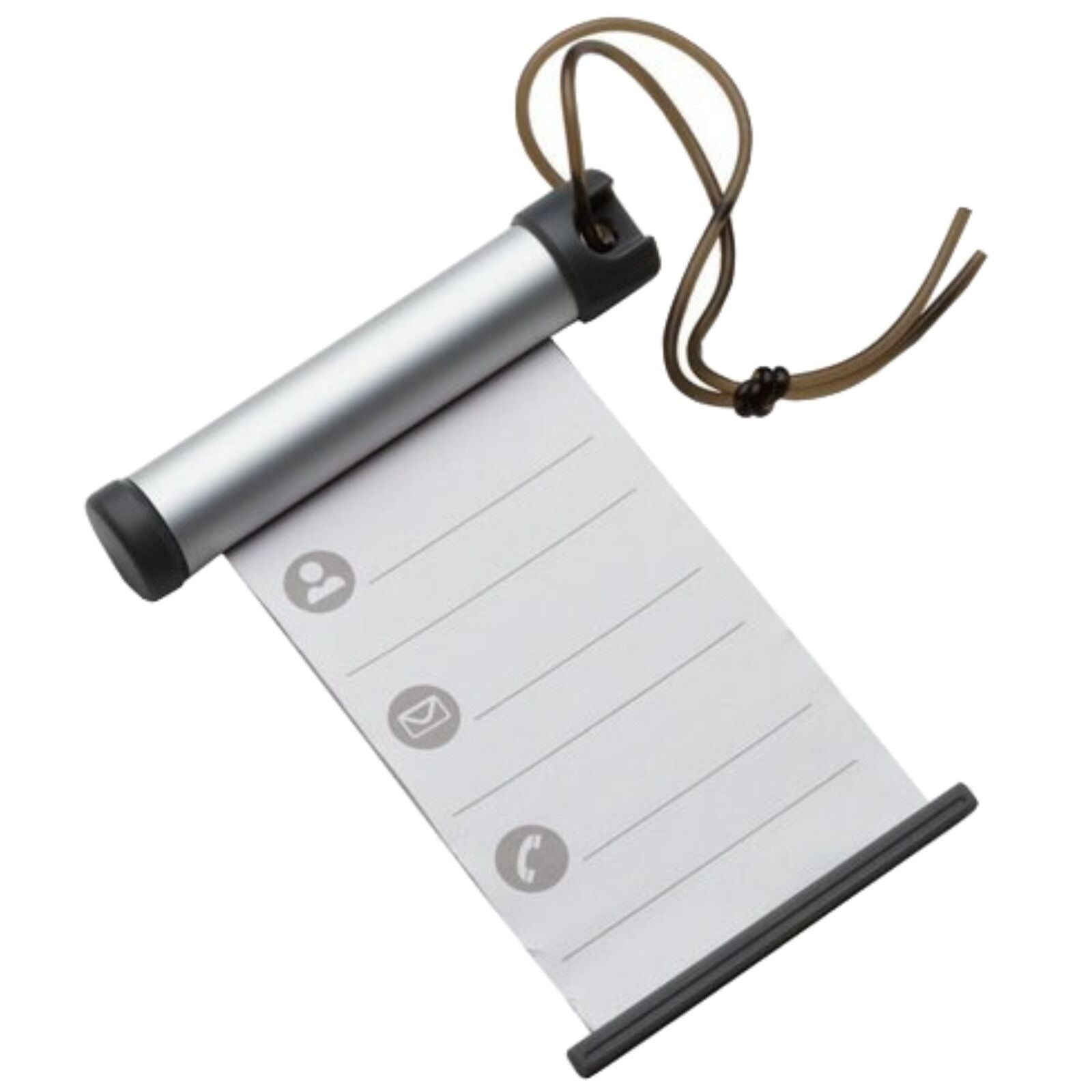 Funky Luggage Cylinder Tag Rollout Label for Address Details - Silver/Grey-0