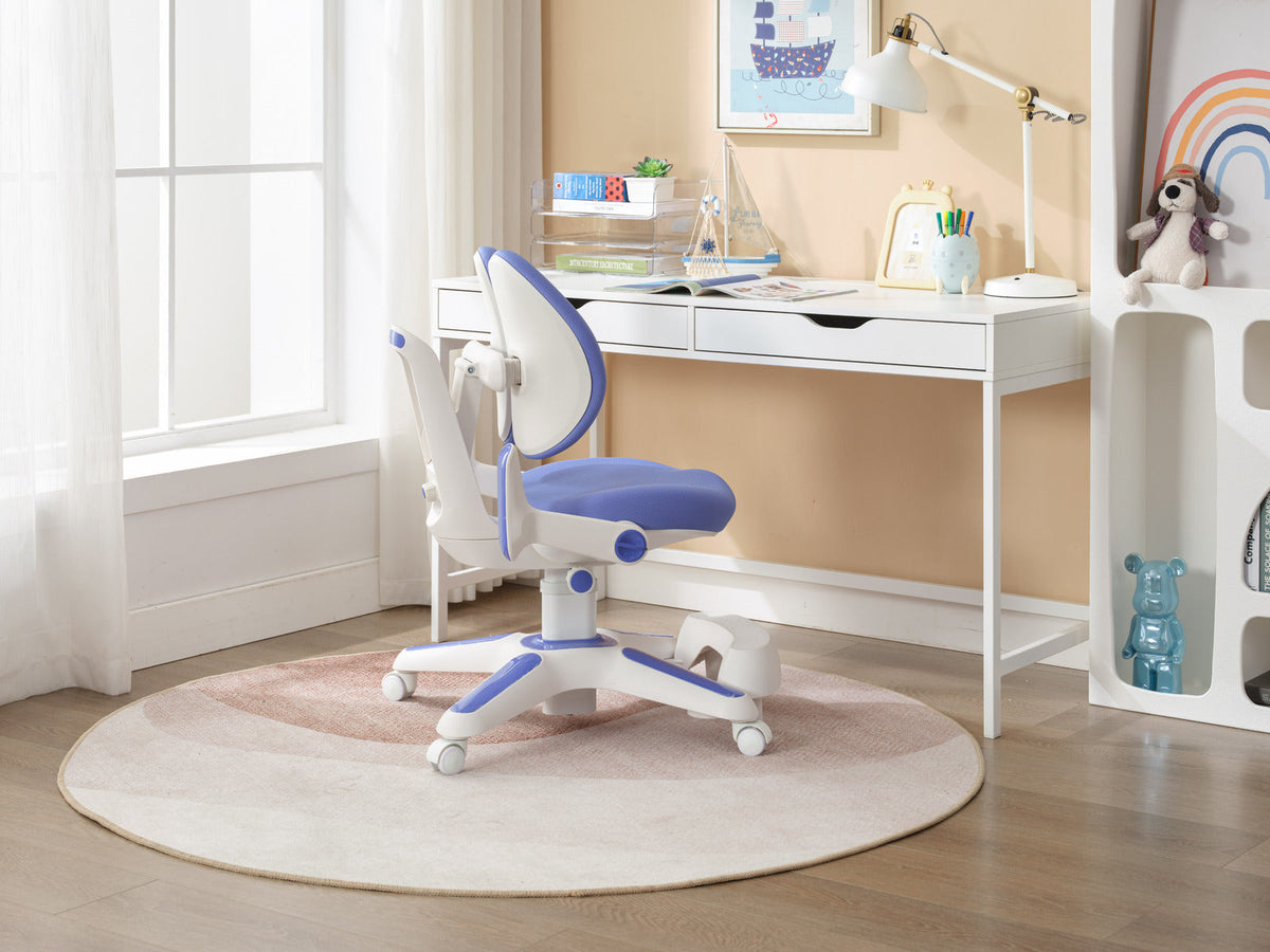 Ergonomic Children Kids Study Chair Set of 2 Height Adjustable - Blue