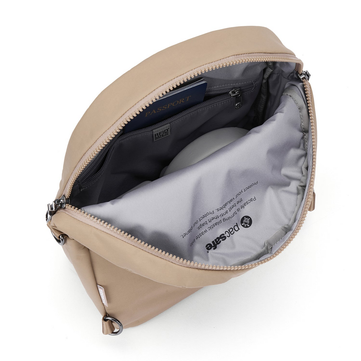 Pacsafe CX Convertible Backpack Bag in Taupe