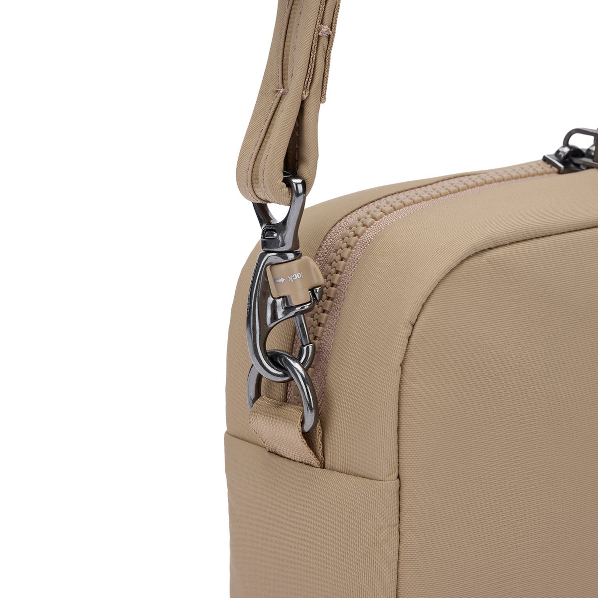 Pacsafe CX Square Crossbody Bag in Taupe