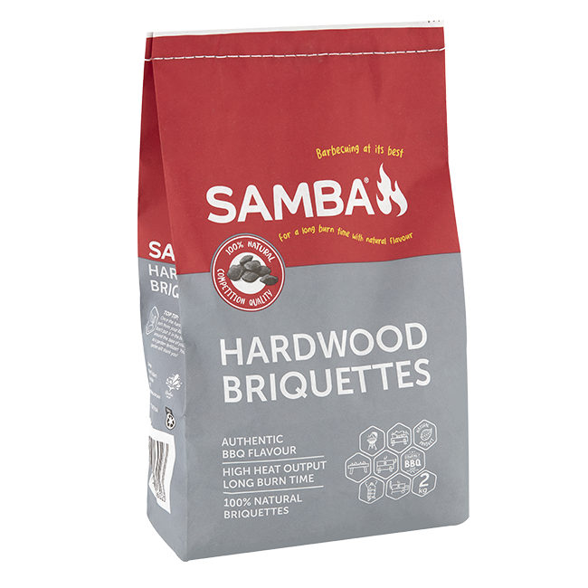 2kg SAMBA Hardwood Briquettes for Authentic BBQ Grilling - Product of Argentina