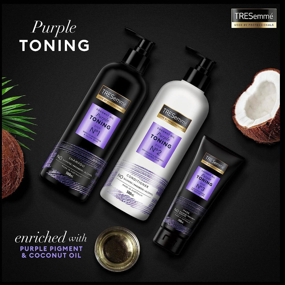 Tresemme 200ml Hair Mask Coconut Oil Purple Toning Step No3