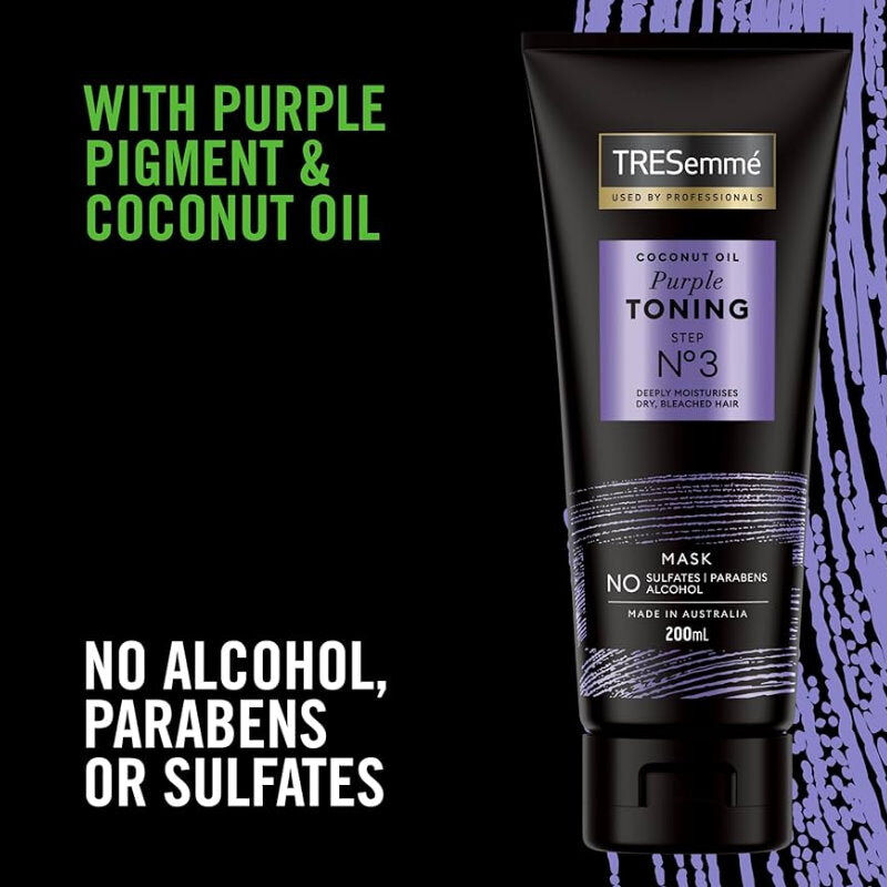 Tresemme 200ml Hair Mask Coconut Oil Purple Toning Step No3