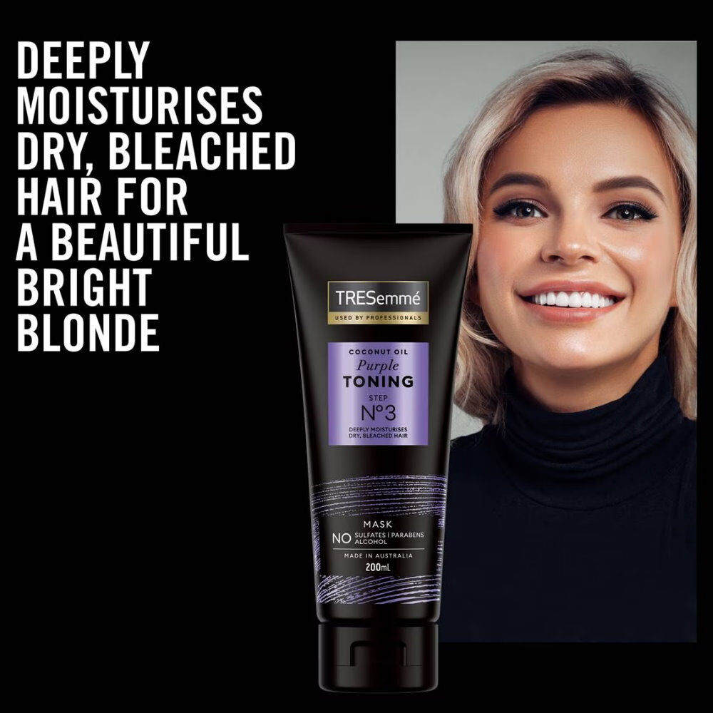 Tresemme 200ml Hair Mask Coconut Oil Purple Toning Step No3